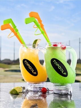 Topgolf LED Light-Up Golf Club Tumbler Mugs Set of 2 Souvenir Cups